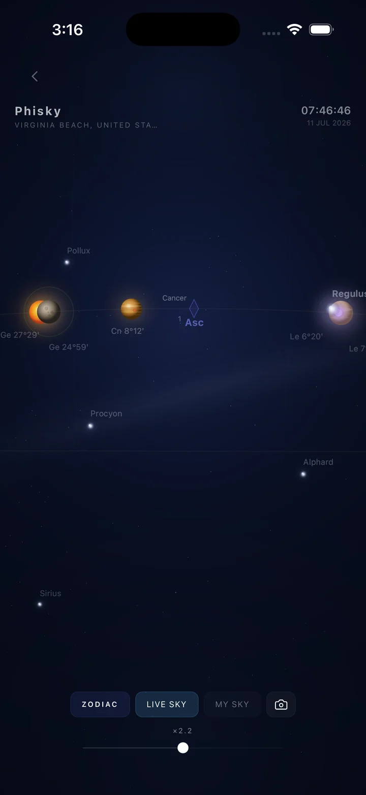 Phisky, the live sky in Phiverse